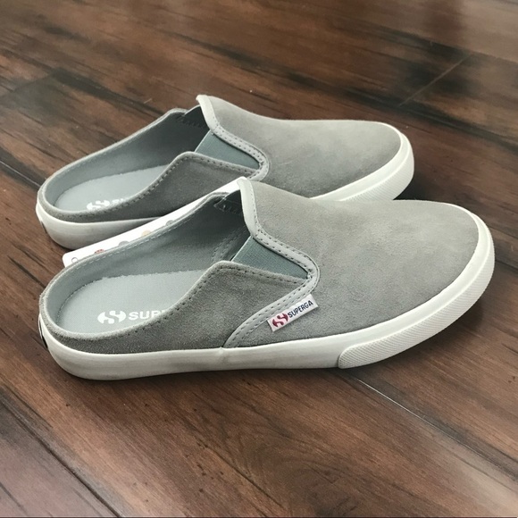 NWT - Superga 2388 Suew Grey Mules - Size 6 - Picture 3 of 13